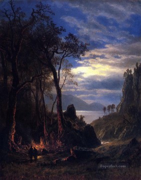 La fogata Albert Bierstadt Pinturas al óleo